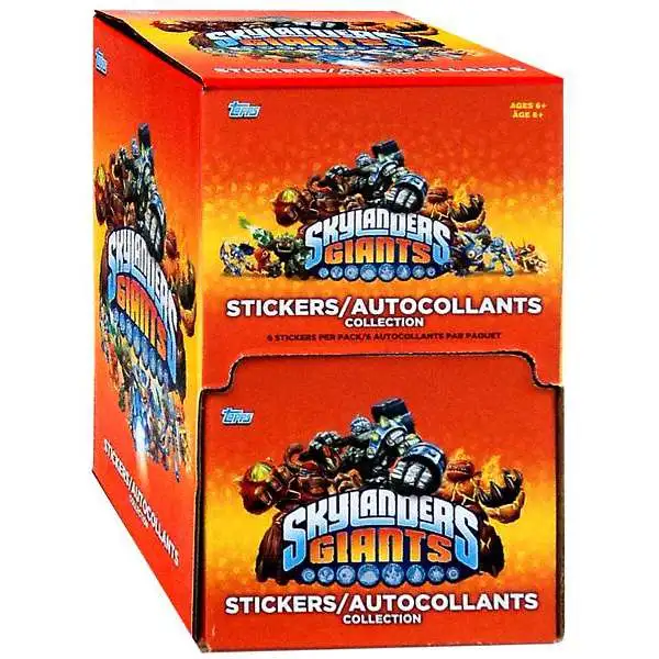 Skylanders Giants Stickers Gravity Feed Box