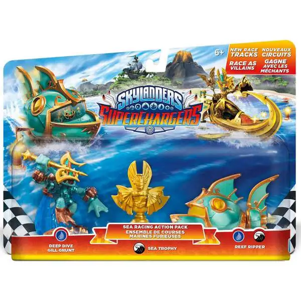 Skylanders SuperChargers Sea Racing Action Pack [Deep Dive Gill Grunt, Sea Trophy & Reef Ripper]