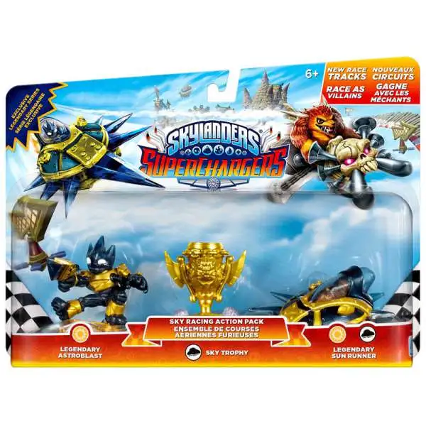 Skylanders SuperChargers Sky Racing Action Pack Exclusive [Legendary Astroblast, Sky Trophy & Legendary Sun Runner]