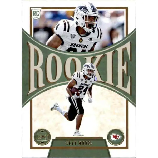 Skyy Moore 2022 Panini Phoenix Green Lazer Refractor Rookie Card