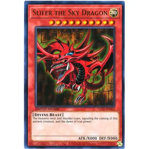 YuGiOh Trading Card Game Legendary Collection 25th Anniversary Edition Slifer the Sky Dragon Ultra Rare Egyptian God Single Card