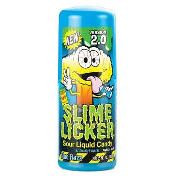 Toxic Waste Slime Licker Version 2 Blue Razz 2 fl. Oz. Sour Rolling Liquid Candy