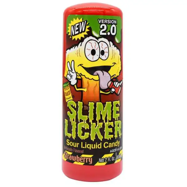 Toxic Waste Slime Licker Version 2 Strawberry 2 fl. Oz. Sour Rolling Liquid Candy