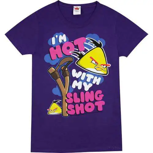 Angry Birds I'm Hot with My Sling Shot T-Shirt [Women's Small]