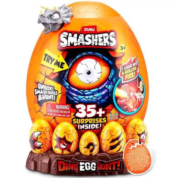 Smashers Dino Egg Hunt! Giganotosaurus EPIC Mystery Egg [35+ Surprises!]