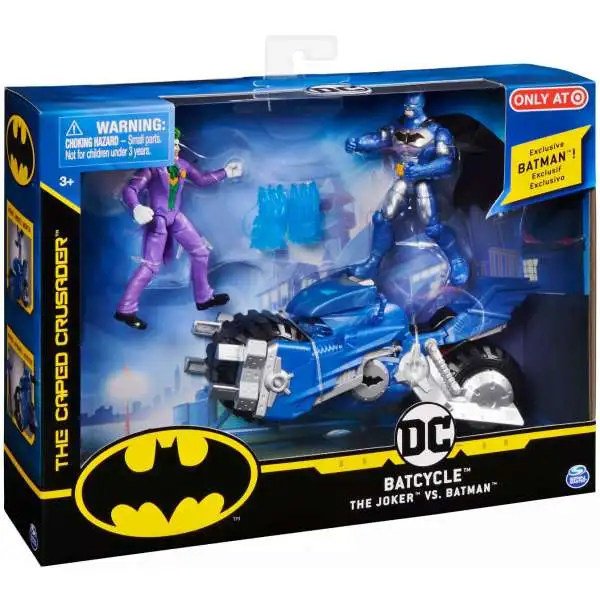 DC Batcycle with The Joker vs Batman Exclusive Action Figure Set