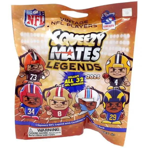 NFL Squeezy Mates Football Legends Series 2 Mystery Pack [1 RANDOM Slo Foam Figure]