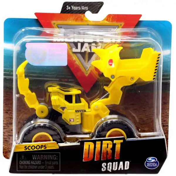 Monster Jam Dirt Squad Scoops Diecast Car [Yellow]