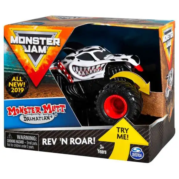 Monster Jam Rev 'N Roar Monster Mutt Dalmatian Vehicle
