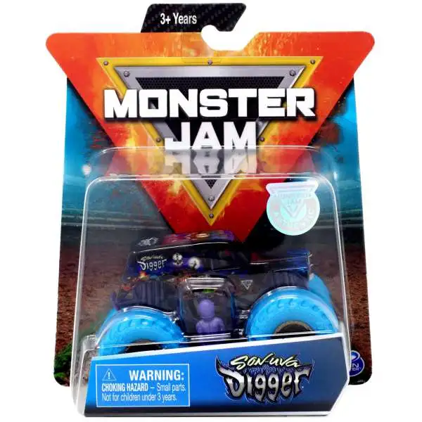 Monster Jam Son-Uva Digger Diecast Car [Blue Wheels]