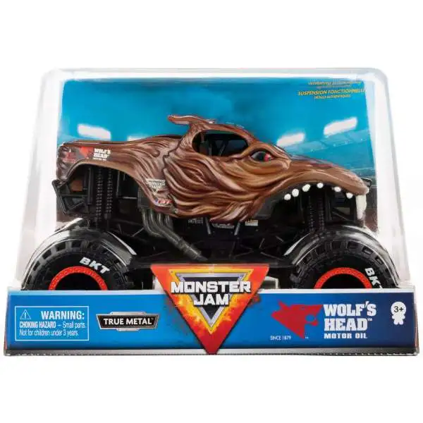 Monster Jam True Metal Wolf's Head Motor Oil Diecast Car