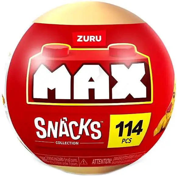 MAX Premium Collection Brick Construction SNACKS Mystery Pack [Up to 200 Pieces]