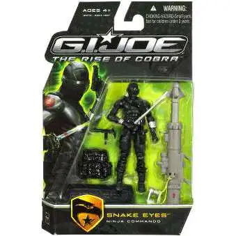 GI Joe The Rise of Cobra Snake Eyes Action Figure [Ninja Commando]