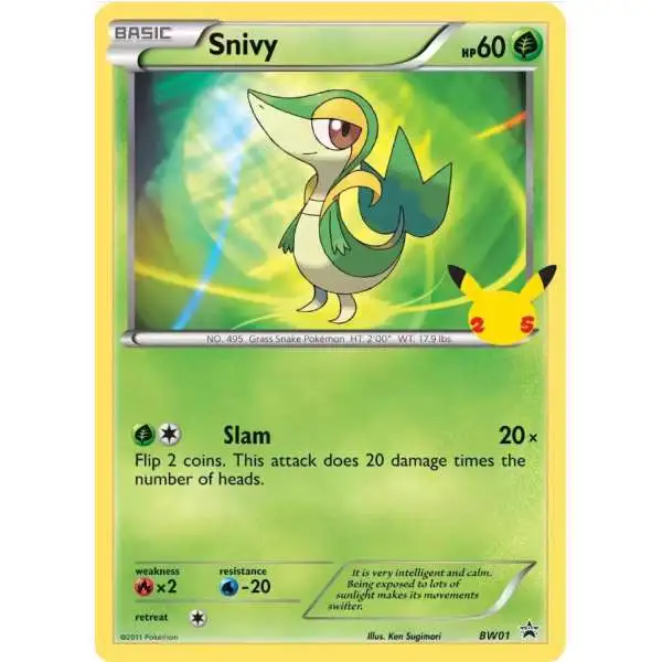 Pokemon Black & White Promo Promo Snivy (Oversized) BW01 [25th Anniversary]