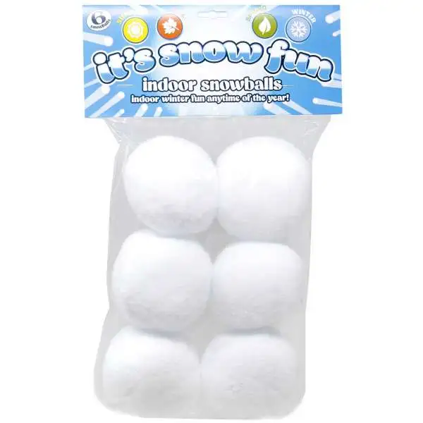 It's Snow Fun Indoor Snowballs 6-Pack [Snowball Fight In A Box!]