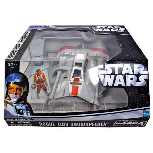 Star Wars The Empire Strikes Back 2006 Saga Collection Rogue Two Snowspeeder with Zev Senesca Exclusive Action Figure & Vehicle