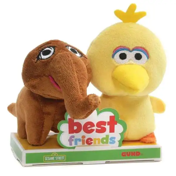 Sesame Street Best Friends BFF Big Bird & Snuffy 4-Inch Plush Set