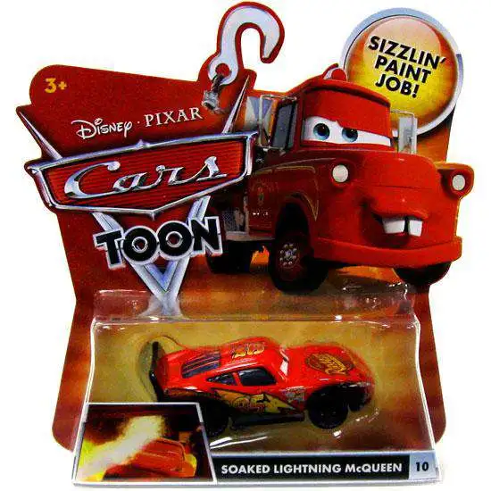 Disney / Pixar Cars Cars Toon Main Series Soaked Lightning McQueen Diecast Car #10
