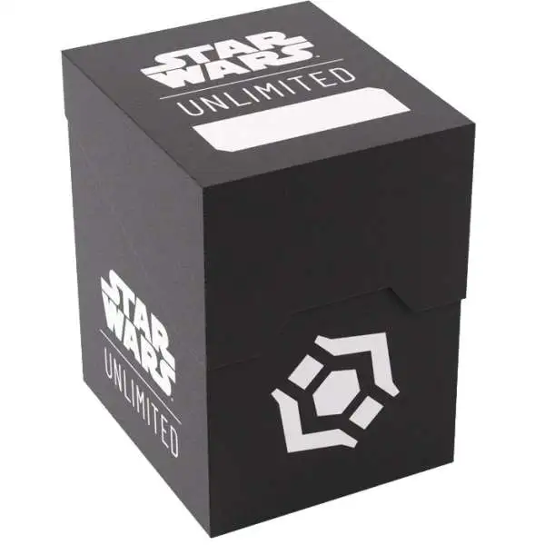 Star Wars: Unlimited Trading Card Game Official Accessory White on Black Soft Crate Deck Box