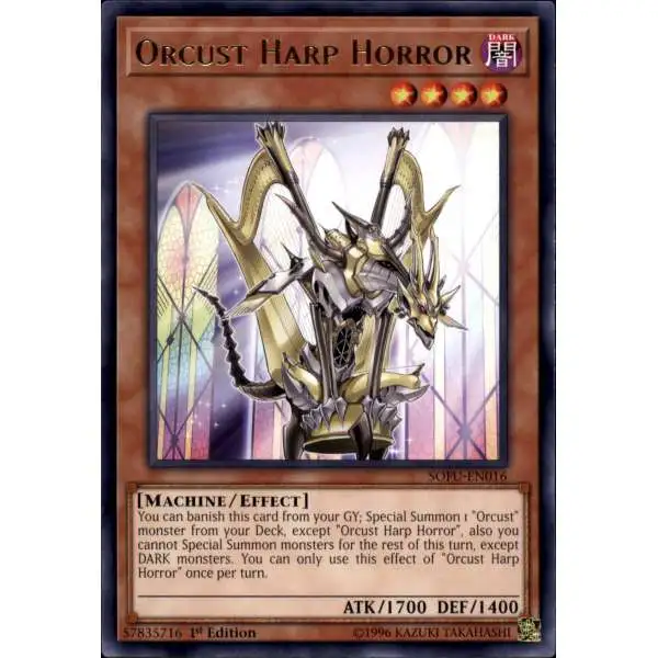 YuGiOh Soul Fusion Rare Orcust Harp Horror SOFU-EN016