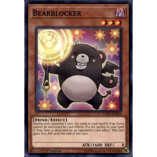 YuGiOh Soul Fusion Common Bearblocker SOFU-EN029