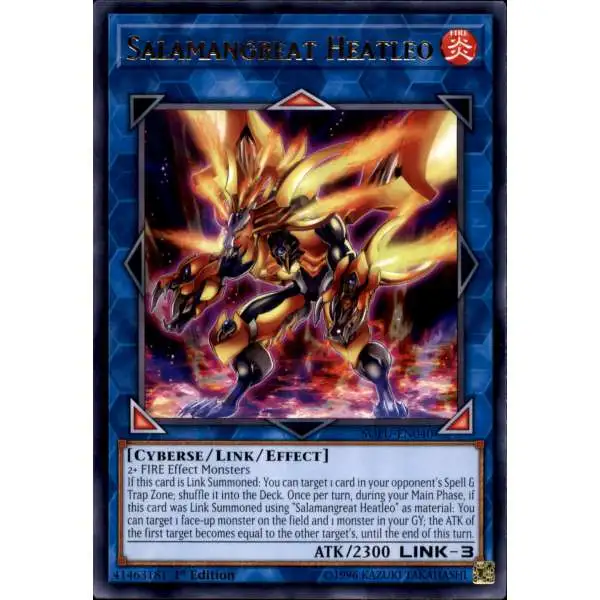 YuGiOh Soul Fusion Rare Salamangreat Heatleo SOFU-EN040