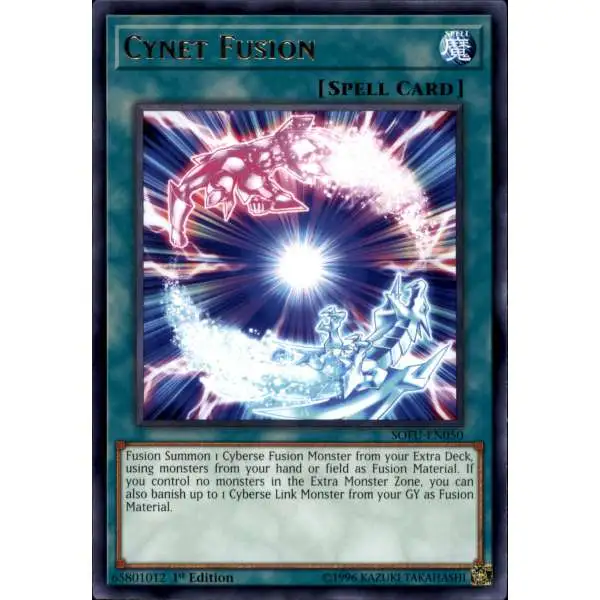 YuGiOh Soul Fusion Rare Cynet Fusion SOFU-EN050