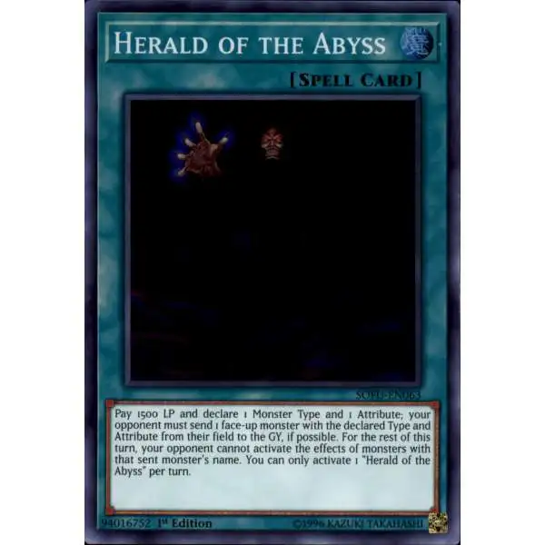 YuGiOh Soul Fusion Super Rare Herald of the Abyss SOFU-EN063
