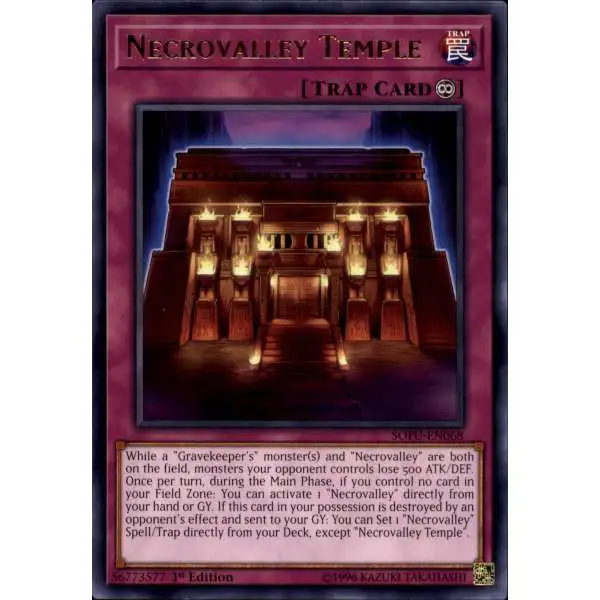 YuGiOh Soul Fusion Rare Necrovalley Temple SOFU-EN068