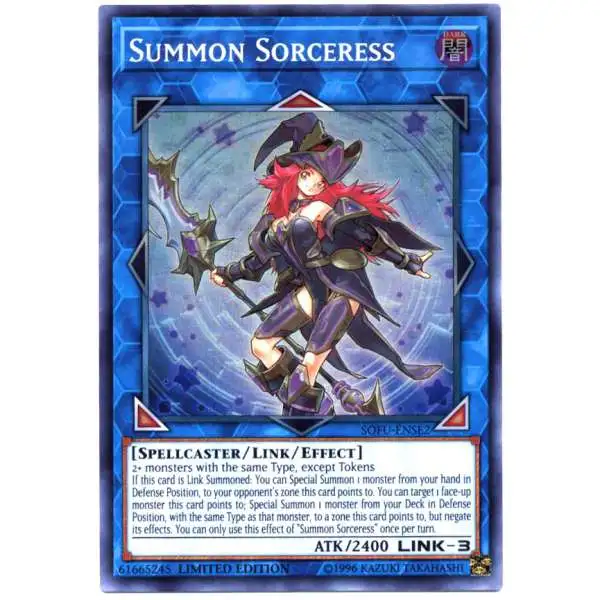 YuGiOh Soul Fusion Super Rare Summon Sorceress SOFU-ENSE2