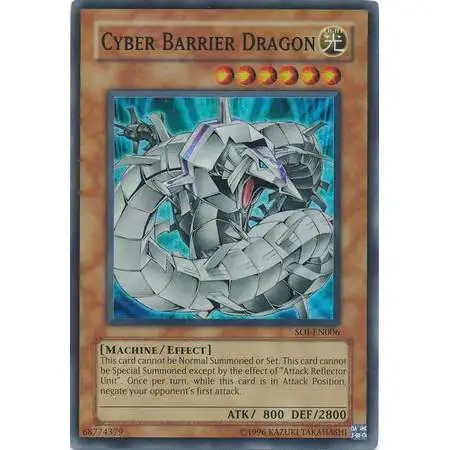 YuGiOh GX Trading Card Game Shadow of Infinity Super Rare Cyber Barrier Dragon SOI-EN006