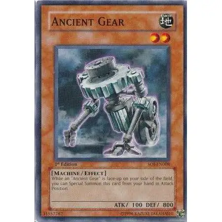 YuGiOh GX Trading Card Game Shadow of Infinity Common Ancient Gear SOI-EN008
