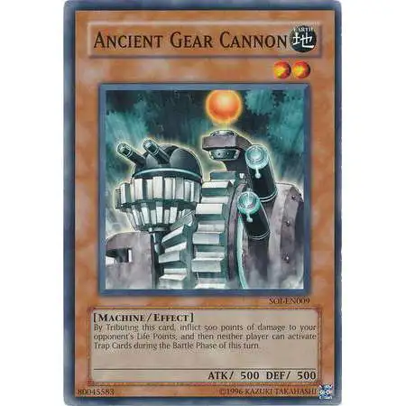 YuGiOh GX Trading Card Game Shadow of Infinity Common Ancient Gear Cannon SOI-EN009