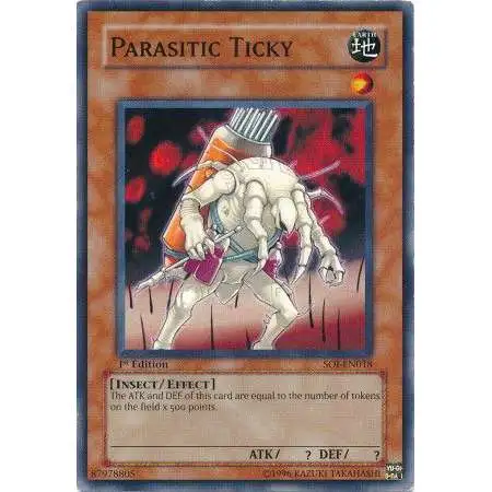 YuGiOh GX Trading Card Game Shadow of Infinity Common Parasitic Ticky SOI-EN018
