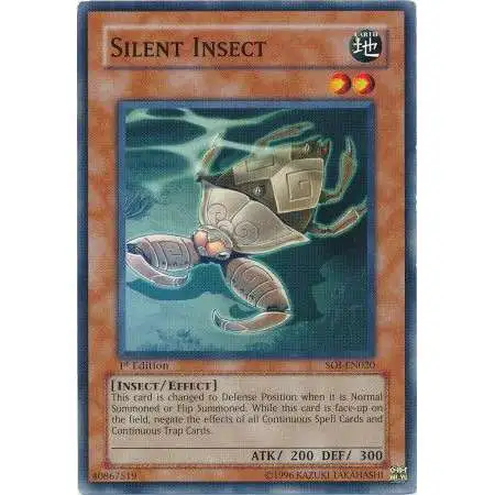 YuGiOh GX Trading Card Game Shadow of Infinity Common Silent Insect SOI-EN020