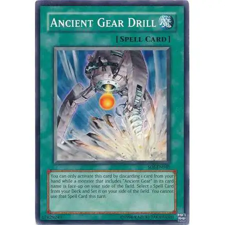 YuGiOh GX Trading Card Game Shadow of Infinity Common Ancient Gear Drill SOI-EN040