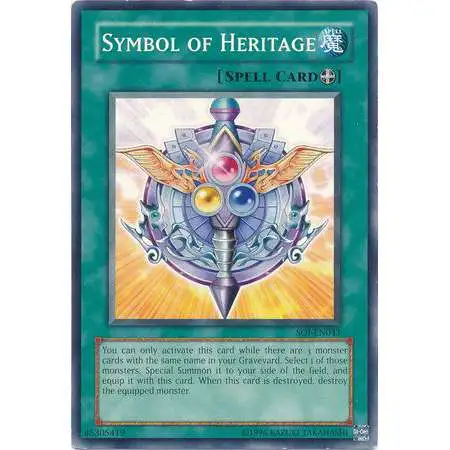 YuGiOh GX Trading Card Game Shadow of Infinity Common Symbol of Heritage SOI-EN043