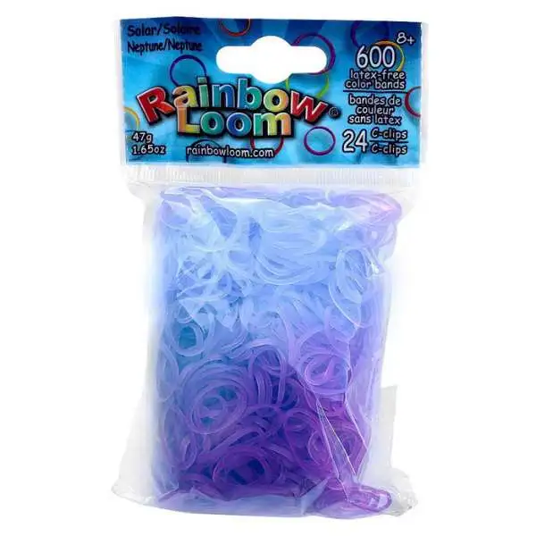 Rainbow Loom Solar UV Color Changing Neptune Rubber Bands Refill Pack [600 Count]