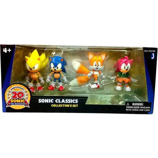 SONIC The Hedgehog Classic Figurine Boxset 4 10cm Pixel 3 8cm Pixel Tails