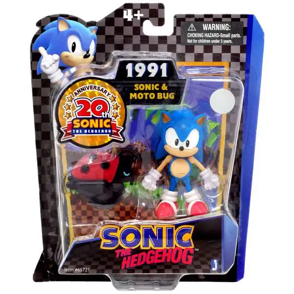 Sonic The Hedgehog 20th Anniversary Sonic & Moto Bug Action Figure 2-Pack [1991]