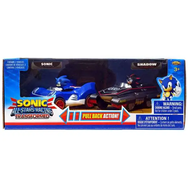 Sonic The Hedgehog All Stars Racing Transformed Pullback Racers Sonic & Shadow Vehicle 2-Pack