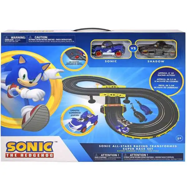 Sonic The Hedgehog All-Stars Racing Transformed Sonic Vs. Shadow R/C Slot Car Super Race Set