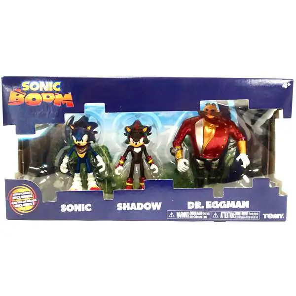 Sonic The Hedgehog Sonic Boom Sonic, Shadow, Dr. Eggman Action Figure 3-Pack [Metallic]
