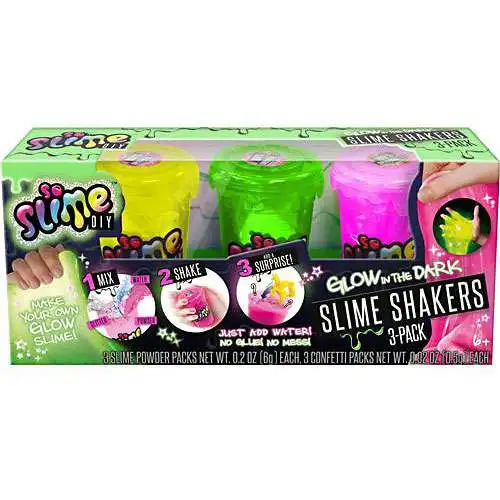 So Slime DIY Slime Shaker Glow In The Dark 3-Pack [Yellow, Green & Pink]