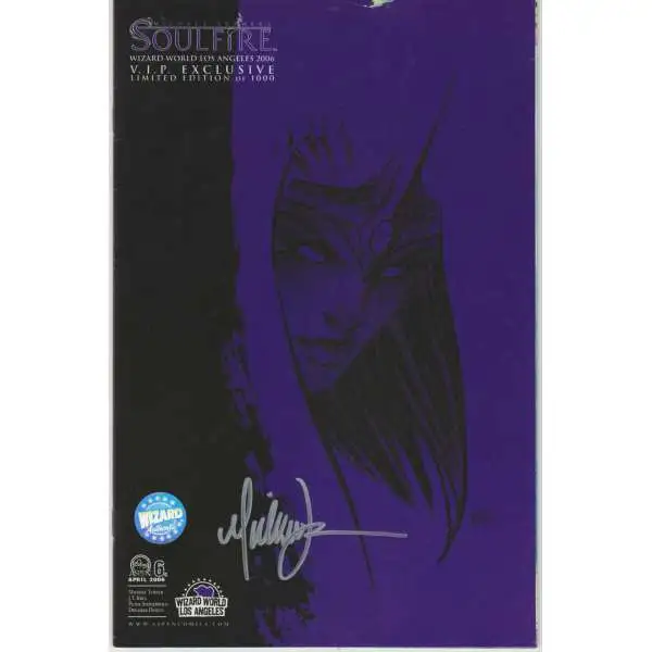 Aspen Entertainment Soulfire #6 Comic Book [Wizard World Los Angeles 2006 Michael Turner Exclusive Cover, Signed, Some Damage]