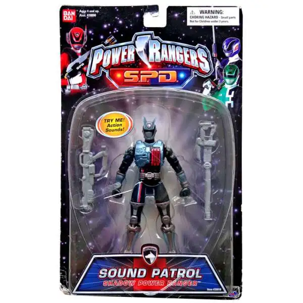 Power Rangers SPD Sound Patrol Shadow Power Ranger Action Figure