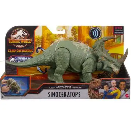 Jurassic World Camp Cretaceous Sinoceratops Action Figure [Sound Strike, Green Version]