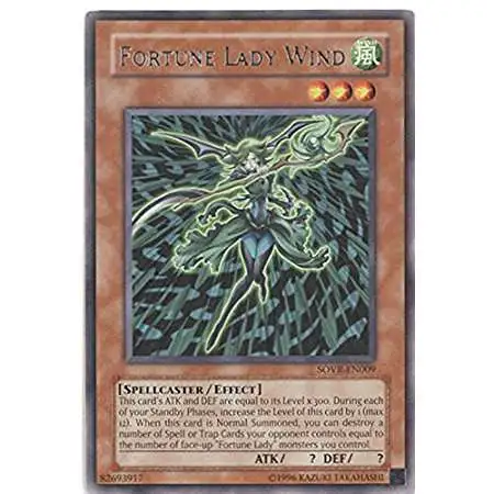 YuGiOh Stardust Overdrive Rare Fortune Lady Wind SOVR-EN009
