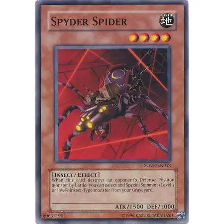YuGiOh Stardust Overdrive Common Spyder Spider SOVR-EN018