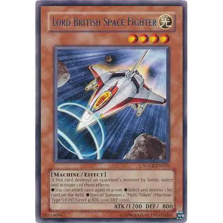 YuGiOh Stardust Overdrive Rare Lord British Space Fighter SOVR-EN035
